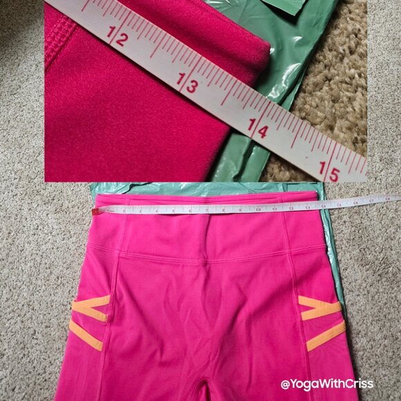 Fabletics Trinity Motion365® M MidRise 5'' Pocket Shorts Plush Pink/Marigold NWT - Picture 7 of 7